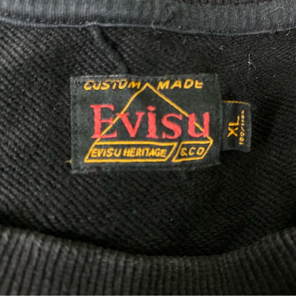 EVISU Superior Osaka Japan All Over Print Crewneck God head Custom Made RARE - Picture 4 of 11